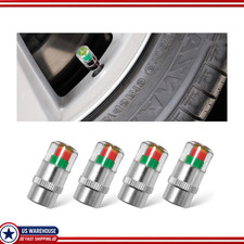 Tire Pressure Monitor Valve Stem Caps 4pcs Universal 32 Psi Sensor Indicator