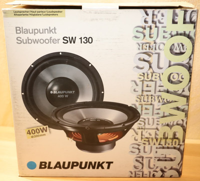 1x Blaupunkt Subwoofer SW130 400Watt, D30,3cm, 7606300000, OVP
