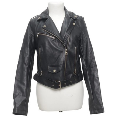 Sinsay, Bikerjacke, Damen, Größe: L, Schwarz, Polyurethan, Einfarbig #4T7