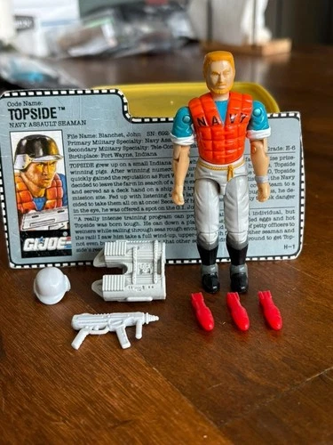 1990 GI JOE TOPSIDE v1 100% Complete w/ File Card Hasbro ARAH Vintage