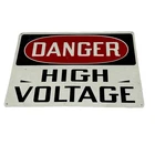 Vintage Danger High Voltage 10"x14" Metal Sign Industrial Shop Clean !!!