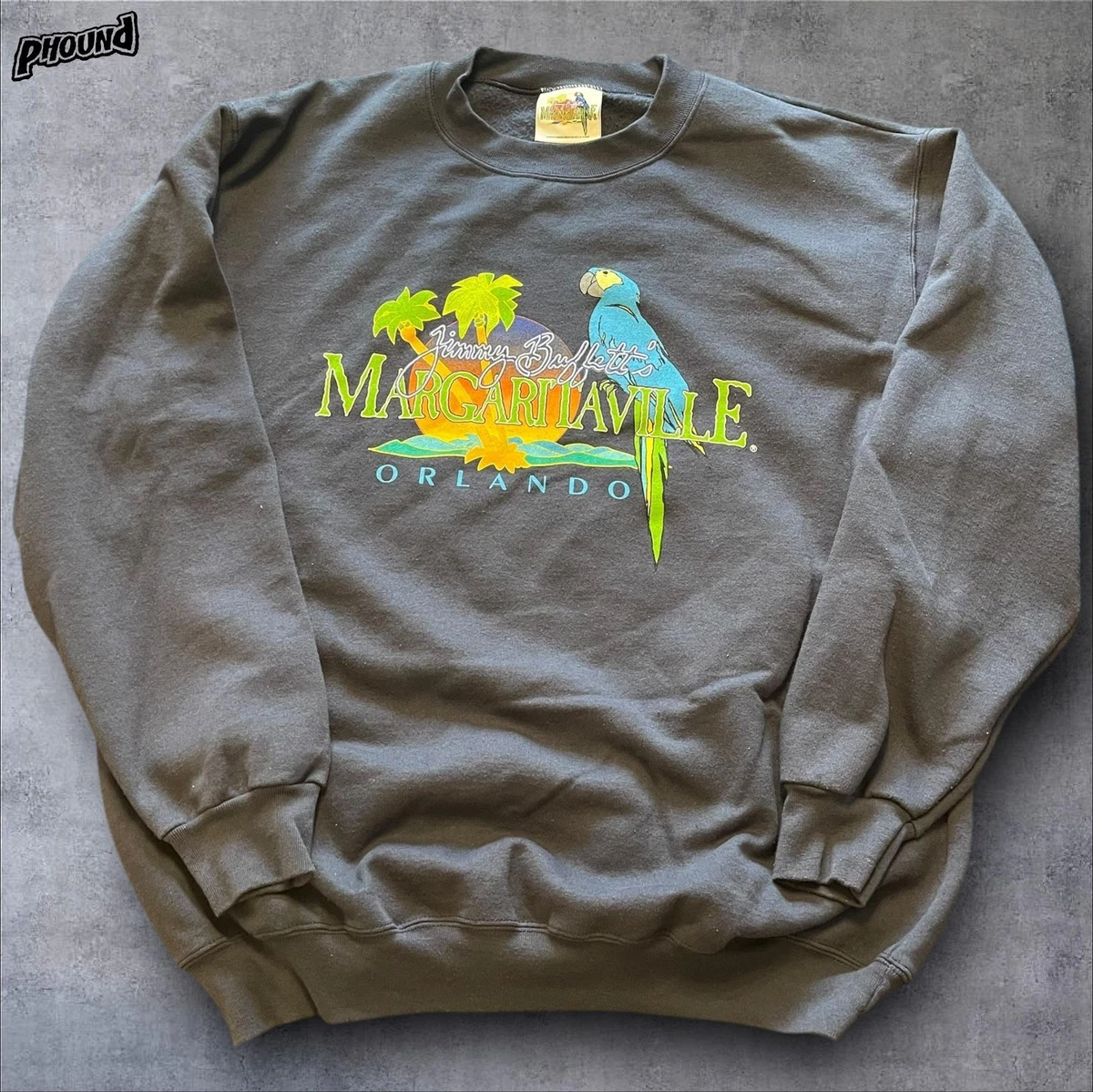 Sweat à Capuche Zippé Margaritaville Jimmy Buffet - Taille L Gris - Neuf étiqueté