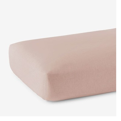 Premium Breathable Washed Linen Solid Fitted Bed Sheet