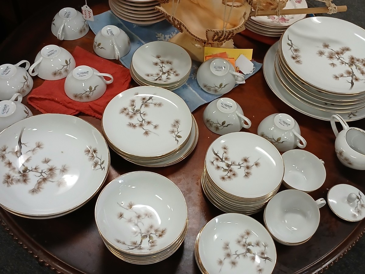 Wentworth Fine China Golden Pine 7279 48 Pieces Set Service for 6