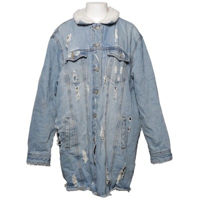 Denim Co, Gefütterte Jeansjacke, Damen, Größe: 48, Blau/Weiß, Batik, Denim #wBo