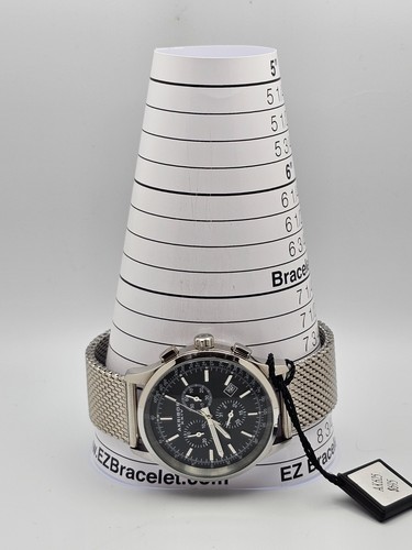 Akribos XXIV Men Chronograph Watch AK625SSB Silvertone Stainless Milanese Band - Picture 15 of 17
