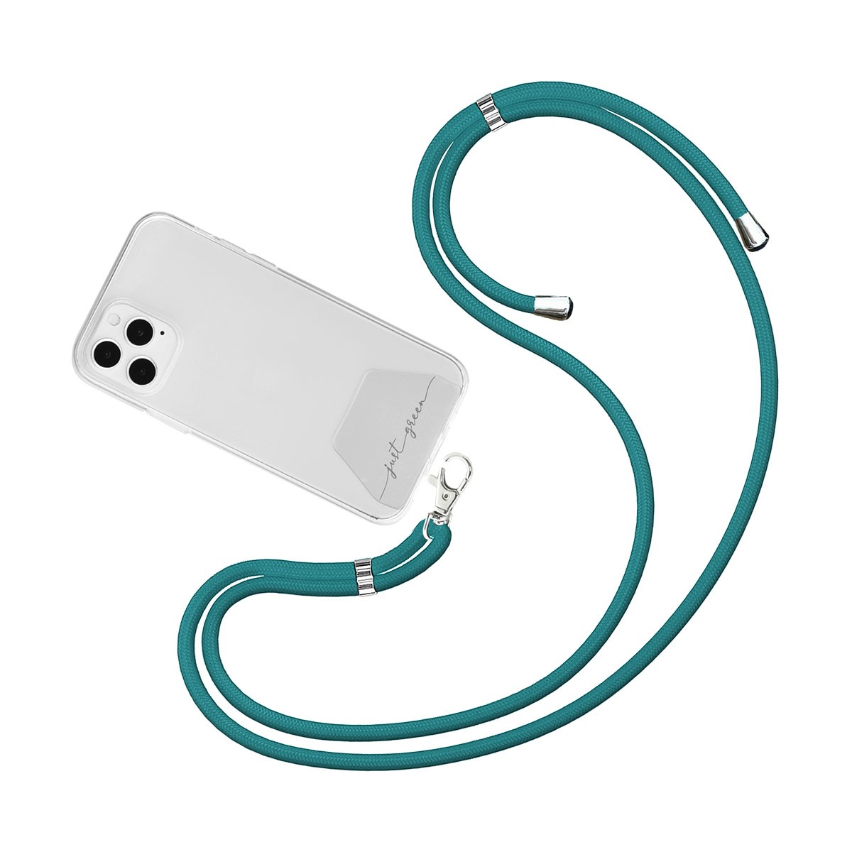 Boucle pour smartphone Just Green bleu évite les chutes de téléphone sur coque