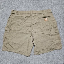CARHARTT Shorts Mens 42 B144 Work 8" Utility Carpenter Canvas Cotton Brown