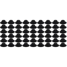 3 Pack Black Flat Brim Hat Mini Hats Top Minature Doll Miniature