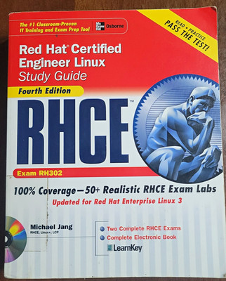 Red Hat Certified Engineer Linux Study Guide 4th Ed RH302 Jang Book+CD