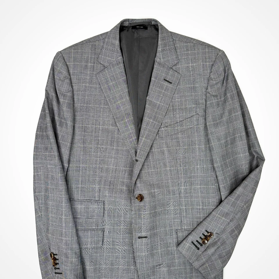 Tom Ford Glenn Plaid Grey Blazer | $5298 | 44L - Image 3 of 4