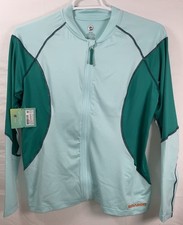 NWT Women  s Sea-Doo Long Sleeve UV Protection Rashguard Full Zip Ice Green XL