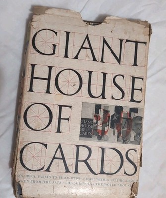 Charles & Ray Eames Original Giant House of Cards  In Box 1953 MCM Mid-Century