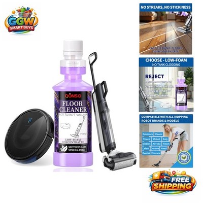 Low Foam Concentrate Compatible with Roborock & More - Floor Cleaner 8.45 Fl Oz
