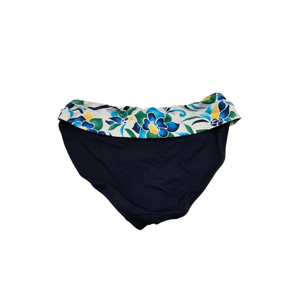 Nautica Womens Sz XL Bikini Swimsuit Bottom Navy Blue W/ Floral Print - Image 3 of 3
