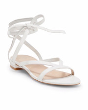 Stuart Weitzman Anita Lace Up Sandal White Wo...