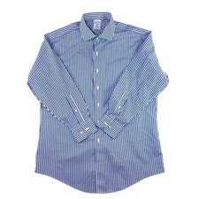Brooks Brothers Regent Fit Blue Striped Long Sleeve Dress Shirt Mens 16 1/2