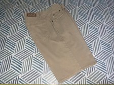 Vintage City Jeans Womens Denim Beige Shorts Sz 12 Ins 9 1/2" High Waist Pockets
