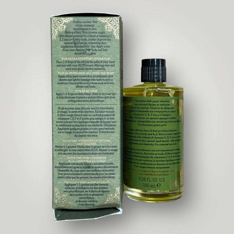 Korres Pure Greek Olive 3 In 1 Nourishing Oil. Face, Body, Hair 100ml/3.38 Fl Oz - Image 3 of 4