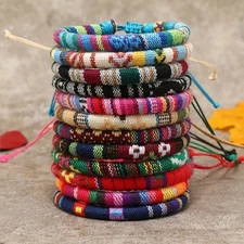 12Pcs Bohemian Beach Bracelet Set - Unisex Handmade Festival Jewelry