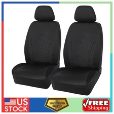 Auto Drive 2pc Low Back Gel Cooling Car Seat Cover Universal Fit Black Polyester
