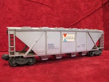 Vintage Lionel #6346-56 Alcoa Aluminum 4 bay Covered Hopper Car -O Gauge.#4
