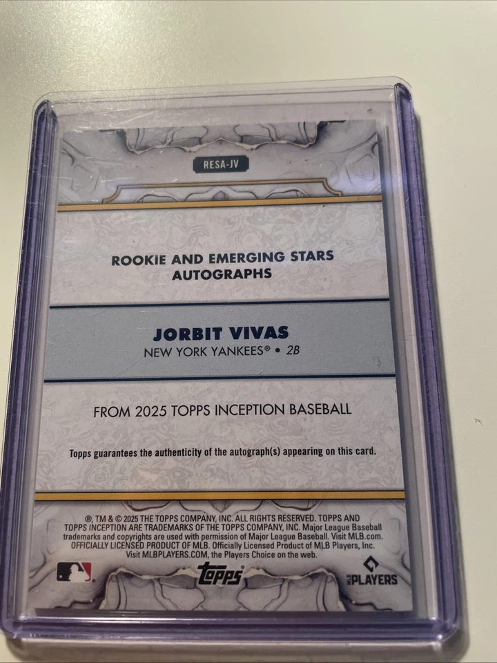 Jorbit Vivas Inception Rookie And Emerging Stars Auto /299 - Bild 2 von 2