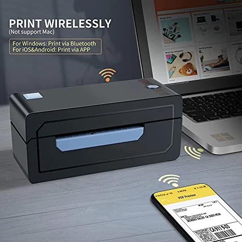 Bluetooth Thermal Label Printer, 4x6 Shipping Label Printer, Compatible - Image 3 of 4
