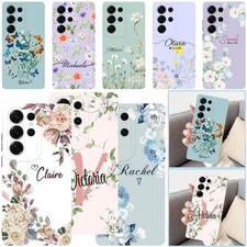 For Samsung Galaxy S25 S24 Plus S23 FE A16 Phone Case Cover Customizable Flowers
