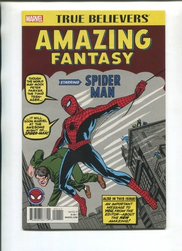 True Believers Amazing Fantasy #15 NM Facsimile Reprint 2017! 1st Spider-man!!!!