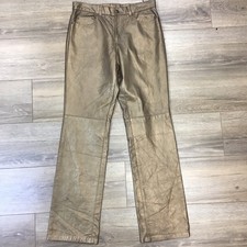 Ralph Lauren Collection Purple Label Women Leather Pants Pre-owned Size 12
