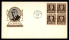 Mayfairstamps US 1940 Indiana block James Whitcomb Riley first day cover aaz_836