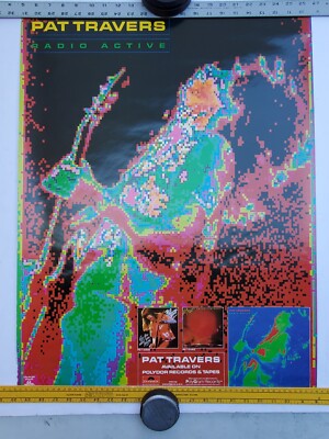 Vintage 1990 Pat Travers ''Radio Active'' Promotional Poster 22x29