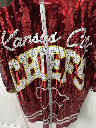 Kansas City Chiefs Sequin NFL Dress, Football Jersey/ One-size/New - Picture 6 of 11