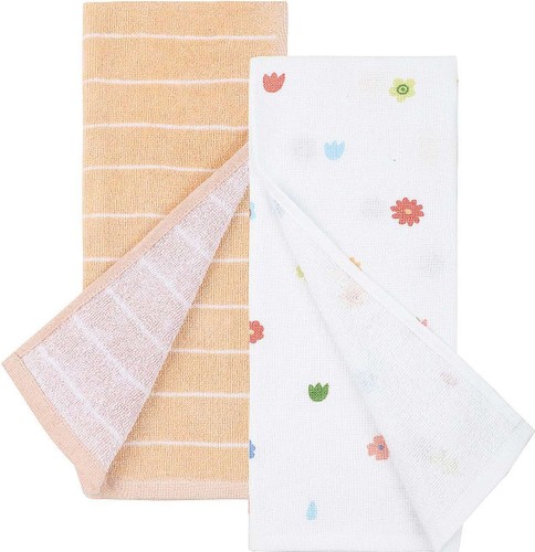 2 Different Cotton Printed Towels (15"x26") SPRING,CAT IN THE BATH OF FLOWERS,KO - Picture 3 of 16