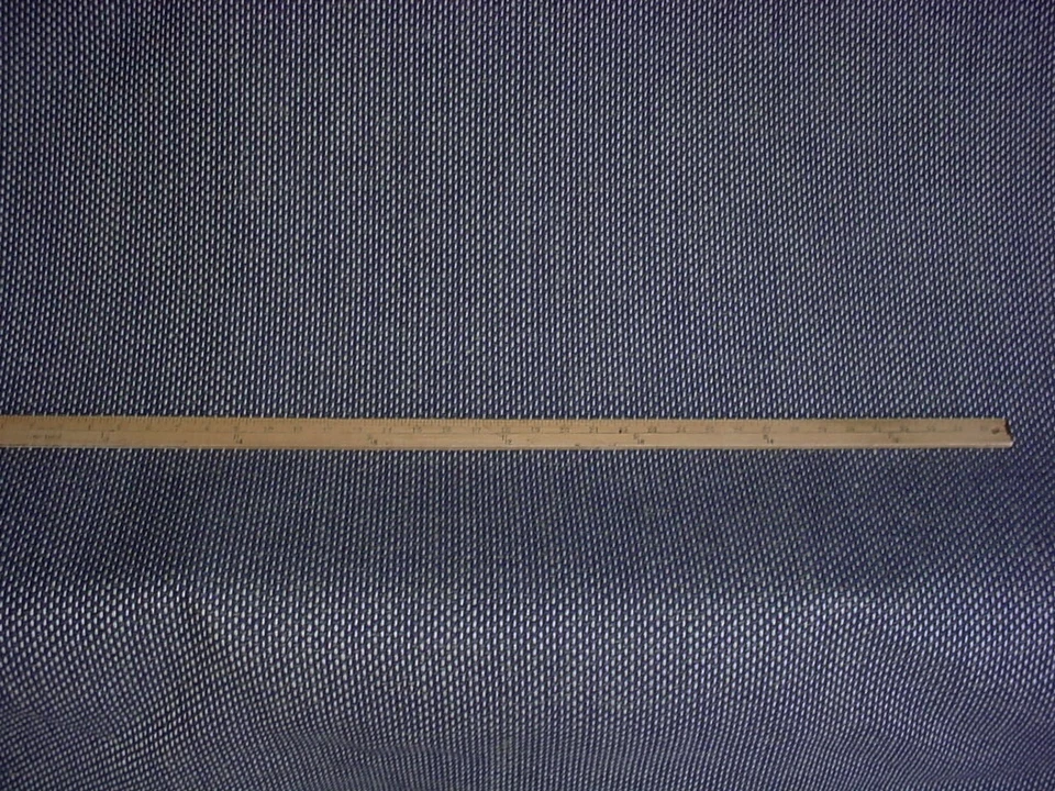 2-5/8Y Brunschwig & Fils 71295 Gravity Blue Wool Basketweave Upholstery Fabric - Image 2 of 4