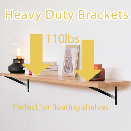 12" x 8" Schwerlast Regal Klammern mit Schrauben Metall Regale Stützen Wand Mo - Bild 3 von 6