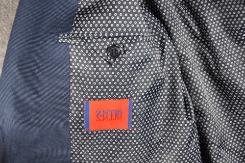BNWT Zanetti Alessio ZNT18 Mens Slim Fit Blue Suit Blazer (42R) Jacket - Picture 4 of 4