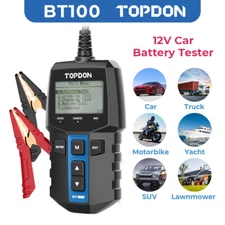 TOPDON BT100 Automotive Battery Tester 12V Diesel Van Car Load Analyzer Tool