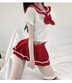 Sexy Lingerie Schoolgirl Outfit Nightdress Kawaii Sailor Suit Cosplay JK Costume