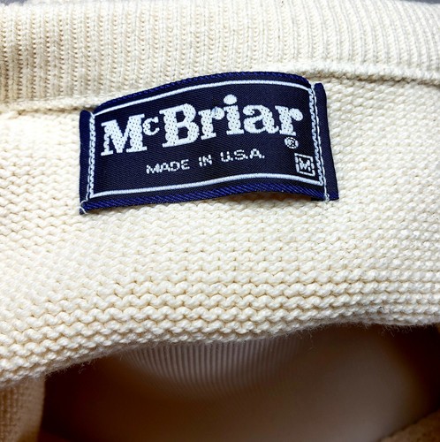 Vintage McBriar Men’s Medium McBriar V-Neck Sweater Merrill Logo Made In USA - Picture 6 of 6