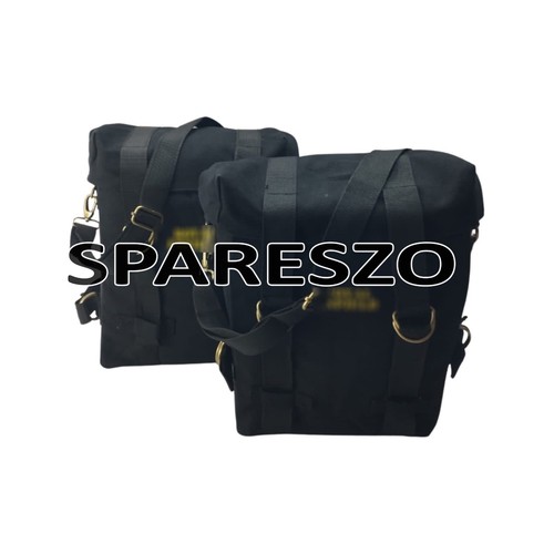 PANNIER PAIR BLACK WITH MOUNT Fit FOR ROYAL ENFIELD NEW CLASSIC & NEW BULLET 350 - Picture 8 of 15