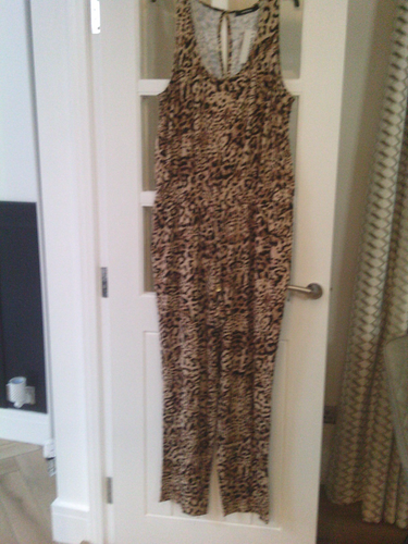 VERY ANIMAL PRINT STRETCH JUMPSUIT - SIZE 18 - NEW WITH TAGS
