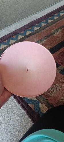 Vintage PINK Mid Century TV Lamp Atomic, Asian Style Fiberglass Shade WORKS!!! - Picture 7 of 12