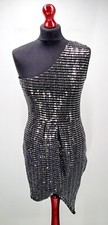 NIKKA Women's Dress Uk 10 One Shoulder Bodycon Sparkle New Party