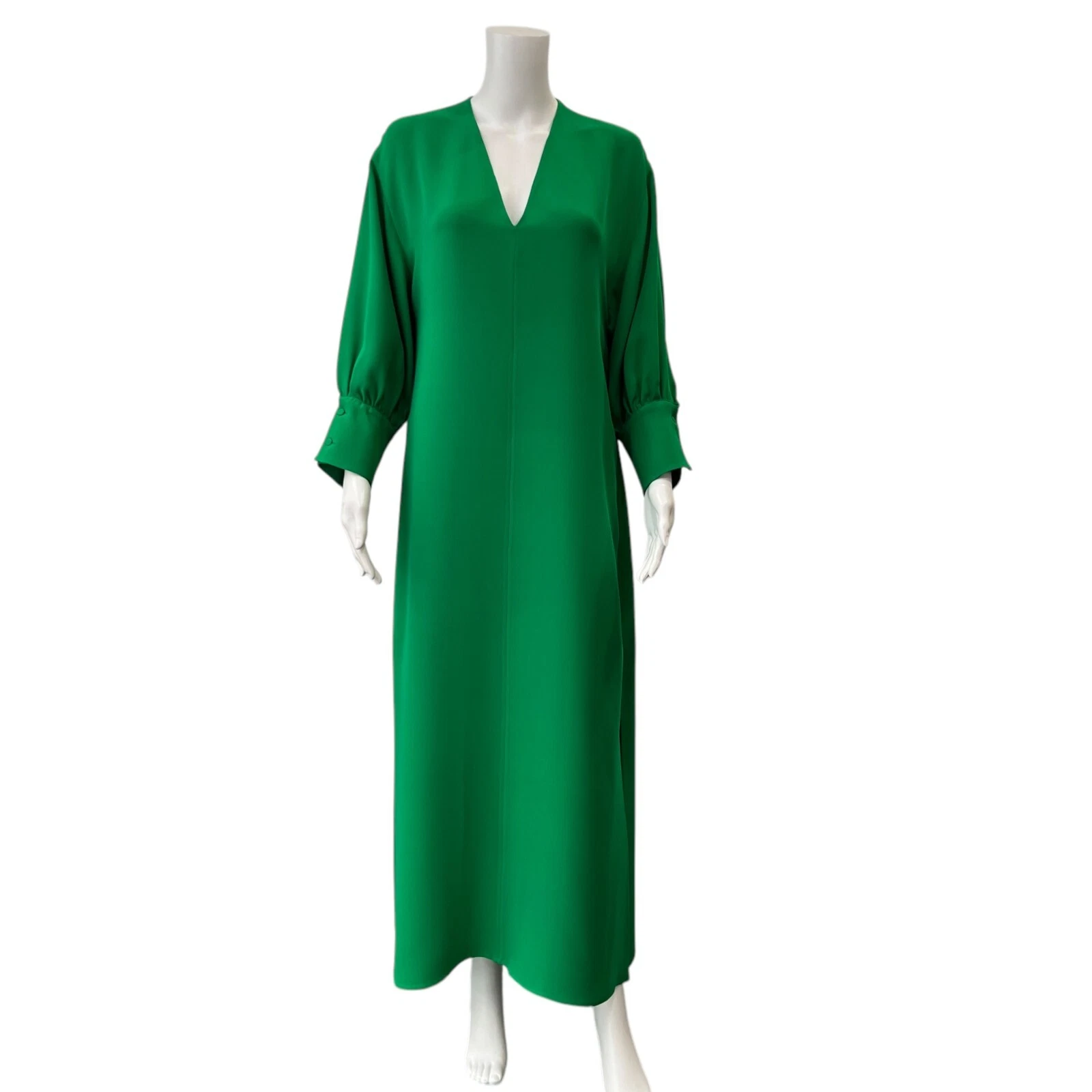 Maxi abito lungo Valentino 2022 RTW verde Cady $4500 taglia IT 38 taglia 2