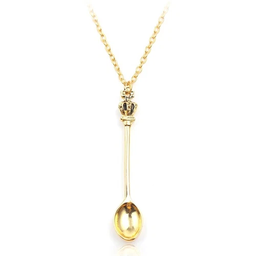 Zierlicher Mini Löffel Halskette Anhänger Silber Rosegold Schwarz Küche Charm Schmuck - Bild 15 von 16
