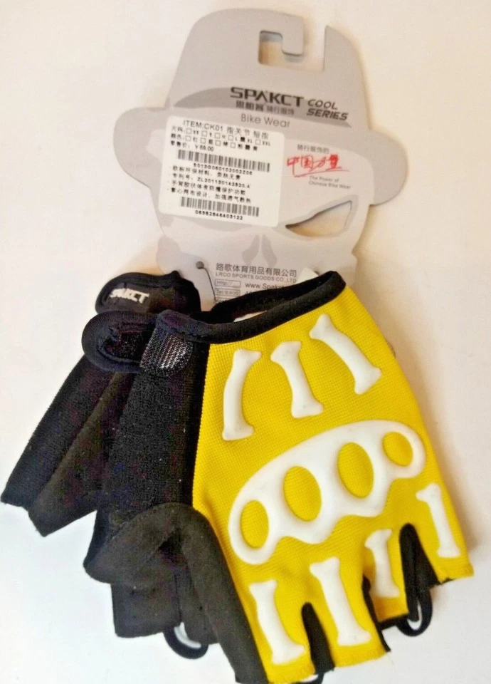 SPAKCT 自行车穿 CK01 骷髅骨自行车骑行手套,XL — 第 3/3 张图片