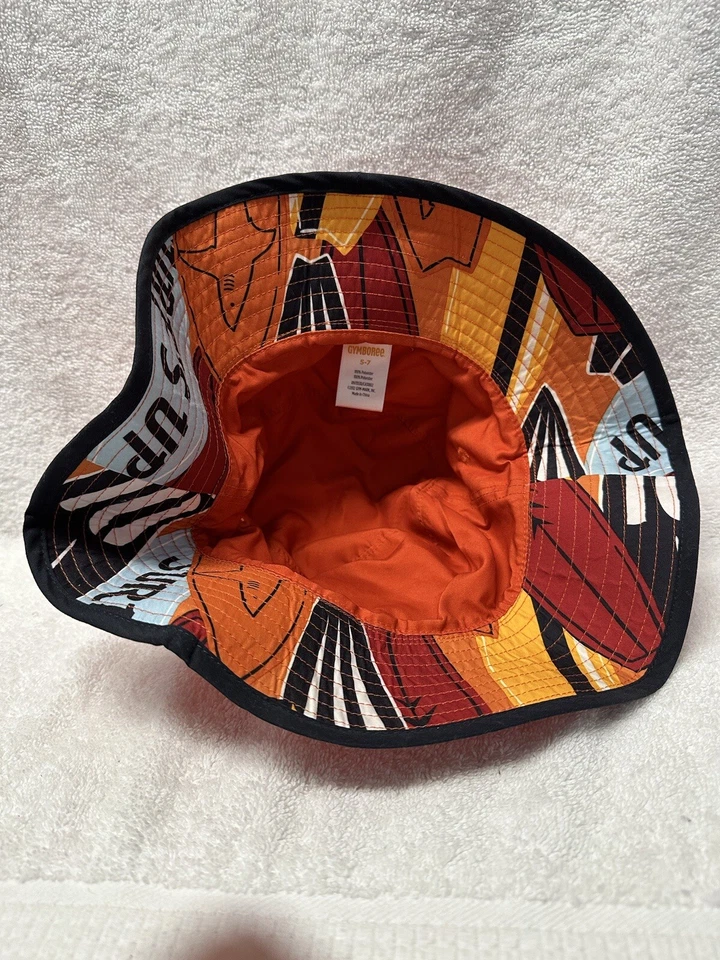 Gymboree Kids Bucket Sun Beach Hat 5-7  Surfs Up - Image 3 of 4