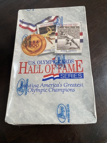 1991 Impel U.S. Olympic Hall Of Fame Factory Sealed Card Box 36 Packs America - Picture 6 of 8